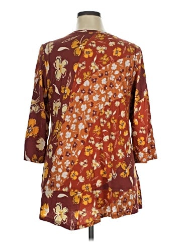 LOGO by Lori Goldstein 3/4 Sleeve Blouse (view 2)