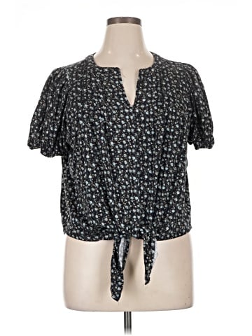 Rose + Olive Short Sleeve Blouse (view 1)