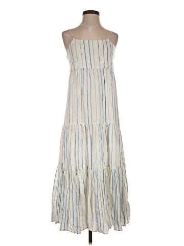 Madewell Cami Tier Midi Dress in Stripe (view 1)