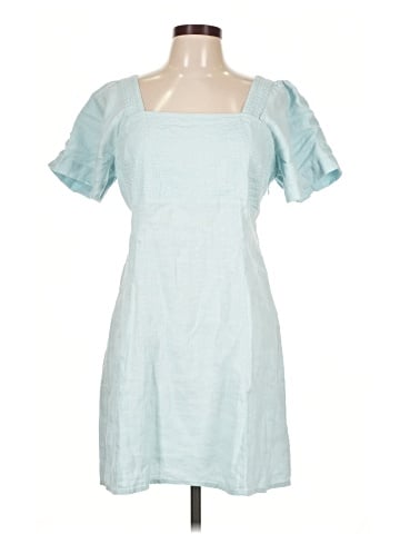 Madewell Square-Neck Mini Dress in 100% Linen (view 1)