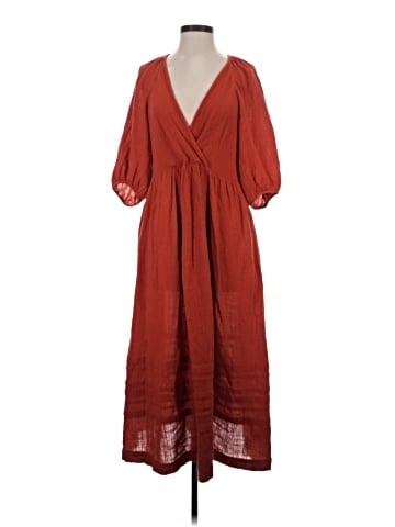 Madewell Marianna Puff-Sleeve Midi Dress (view 1)