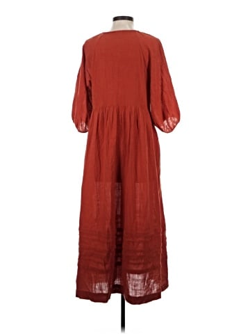 Madewell Marianna Puff-Sleeve Midi Dress (view 2)