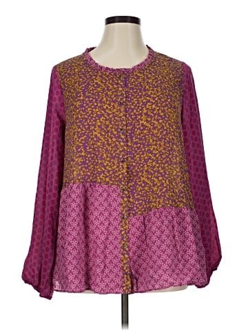 LOGO by Lori Goldstein 3/4 Sleeve Blouse (view 1)