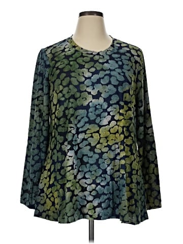 LOGO by Lori Goldstein 3/4 Sleeve Blouse (view 1)