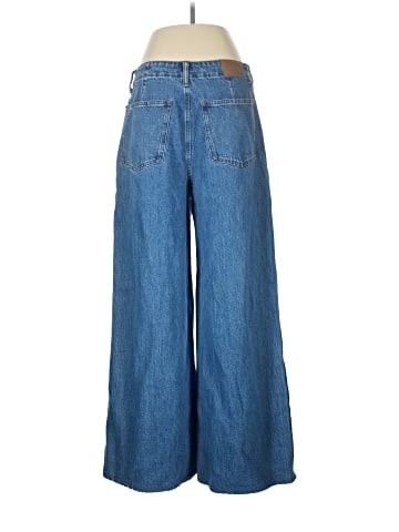 Madewell Wide Sweep Denim Trousers in Java Wash: Airy Denim Edition (view 2)