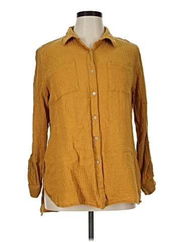 Cato 3/4 Sleeve Button-Down Shirt (view 1)