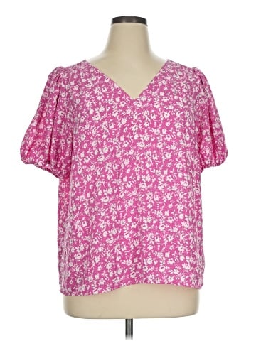 LC Lauren Conrad Short Sleeve Blouse (view 1)