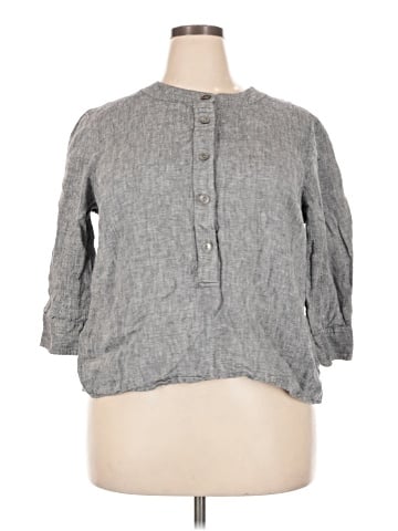 Jones New York Collection 3/4 Sleeve Button-Down Shirt (view 1)
