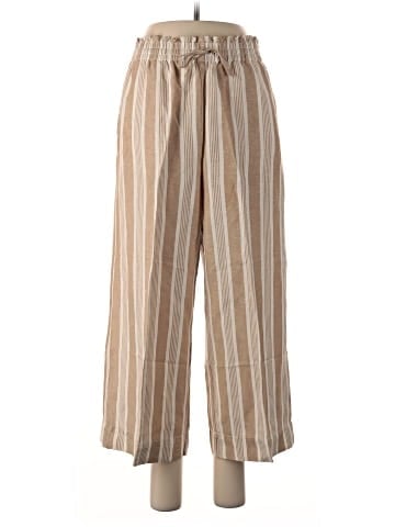 Madewell Smocked Huston Pull-On Crop Pants in Stripe (view 1)