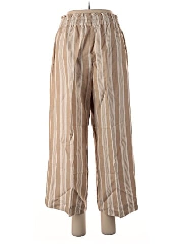 Madewell Smocked Huston Pull-On Crop Pants in Stripe (view 2)