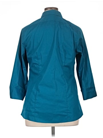 Lands' End 3/4 Sleeve Button-Down Shirt (view 2)