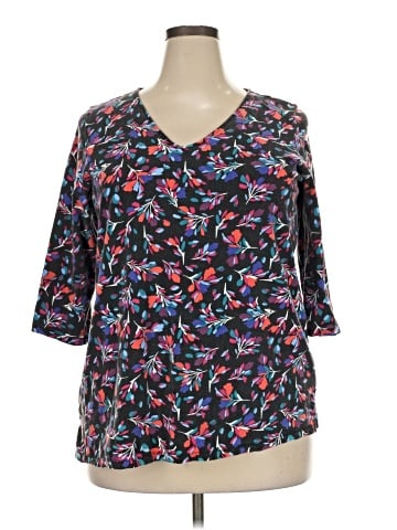 Woman Within 3/4 Sleeve T-Shirt (view 1)
