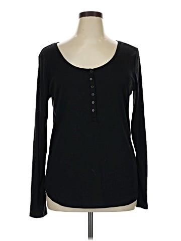 a.n.a. A New Approach Long Sleeve Henley (view 1)
