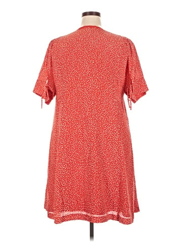Madewell Plus Silk Button-Front Mini Dress in Park Picnic (view 2)