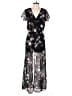 New Look 100% Polyester Floral Black Romper Size M - photo 1