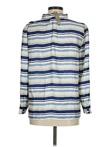 J.Crew Collection Long Sleeve Silk Top (view 2)