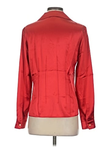 Lafayette 148 New York Long Sleeve Silk Top (view 2)