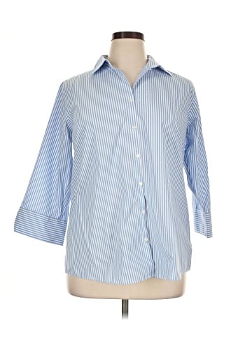 Lands' End 3/4 Sleeve Button-Down Shirt (view 1)