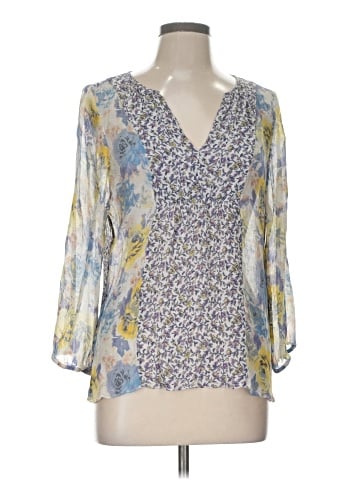 Joie 3/4 Sleeve Silk Top (view 1)