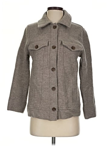 Madewell Boiled Wool Bridgman Sweater-Jacket (view 1)