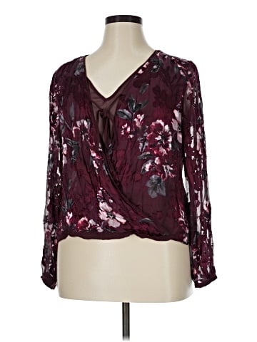 White House Black Market Long Sleeve Blouse (view 1)