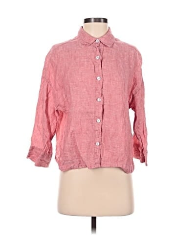 Sigrid Olsen 3/4 Sleeve Button-Down Shirt (view 1)