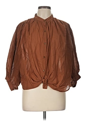 Rebecca Taylor 3/4 Sleeve Button-Down Shirt (view 1)