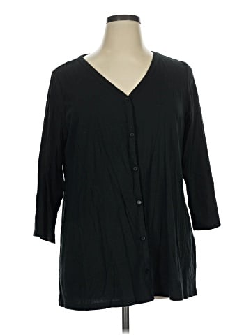 LOGO by Lori Goldstein 3/4 Sleeve Blouse (view 1)