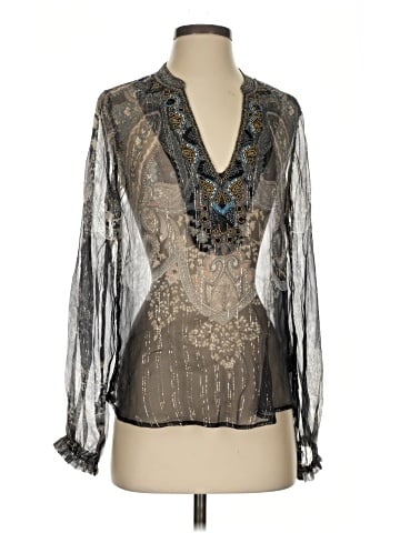 Hale Bob 3/4 Sleeve Silk Top (view 1)
