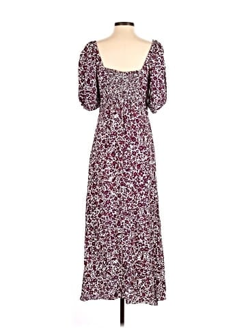 Madewell Puff Sleeve Sweetheart Midi Dress in Floral (view 2)