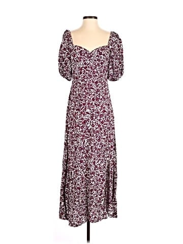 Madewell Puff Sleeve Sweetheart Midi Dress in Floral (view 1)