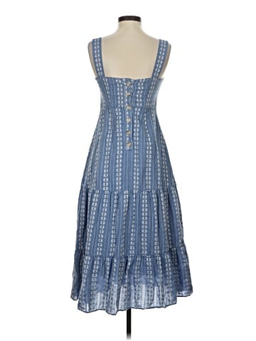 Madewell Embroidered Button-Back Tiered Sundress (view 2)