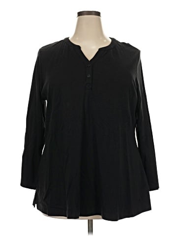 Isaac Mizrahi LIVE! Long Sleeve Henley (view 1)