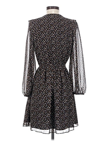 Madewell (Re)sourced Georgette Button-Front Mini Dress in Adorable Ditsy (view 2)