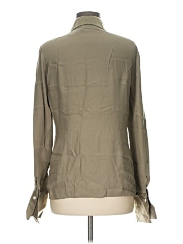 Liz Claiborne Collection Long Sleeve Silk Top (view 2)