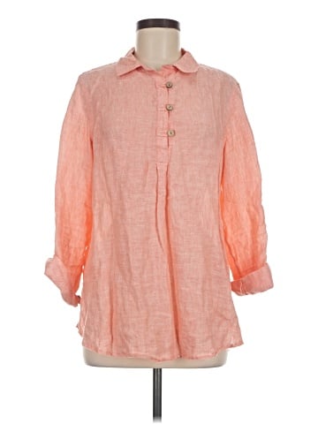 Sigrid Olsen 3/4 Sleeve Button-Down Shirt (view 1)