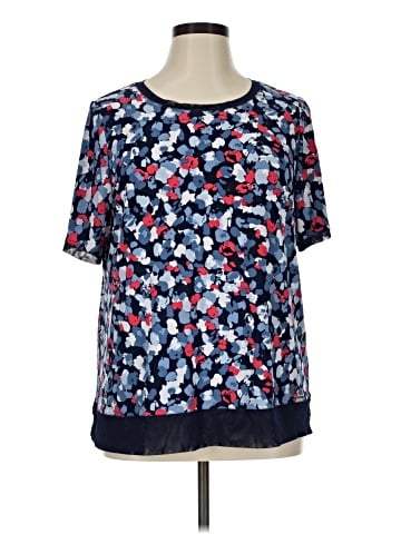Anne Klein Short Sleeve Blouse (view 1)