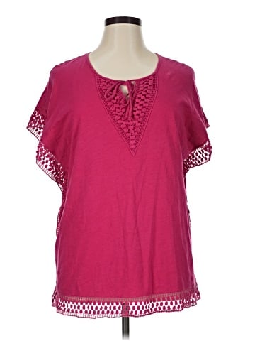 Jones New York Signature Short Sleeve Blouse (view 1)