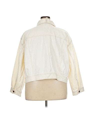 Madewell Plus Button-Front Denim Jacket in Tile White (view 2)