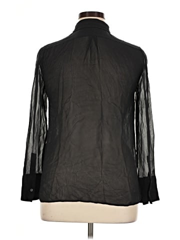 Canvas Long Sleeve Silk Top (view 2)