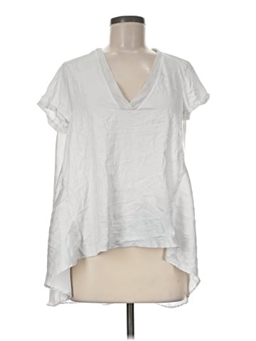 Zara W&B Collection Short Sleeve Blouse (view 1)