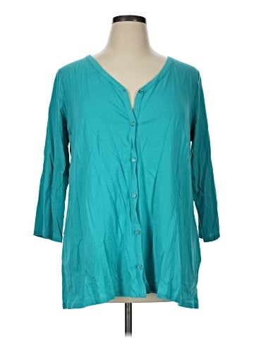 LOGO by Lori Goldstein 3/4 Sleeve Blouse (view 1)