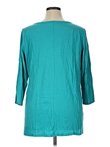 LOGO by Lori Goldstein 3/4 Sleeve Blouse (view 2)