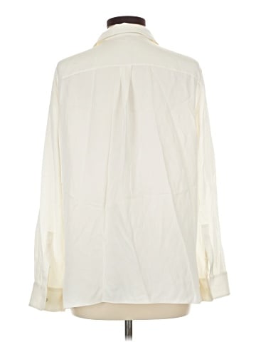 Theory Long Sleeve Silk Top (view 2)
