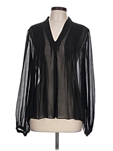 Rag & Bone Long Sleeve Silk Top (view 1)
