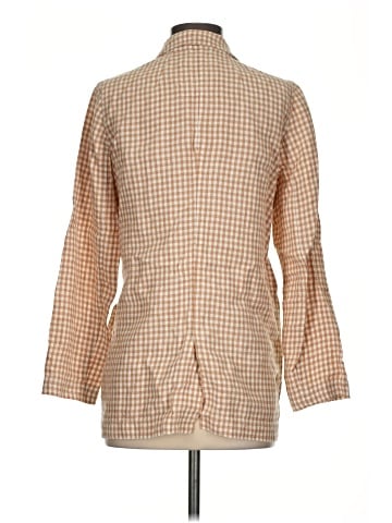Madewell Linen Dorset Blazer in Gingham Check (view 2)