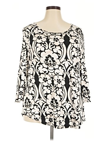 JM Collection 3/4 Sleeve Blouse (view 1)