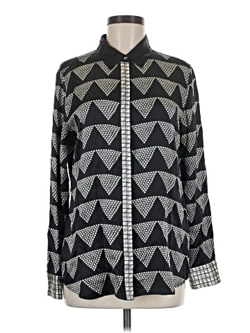 Equipment Long Sleeve Silk Top (view 1)