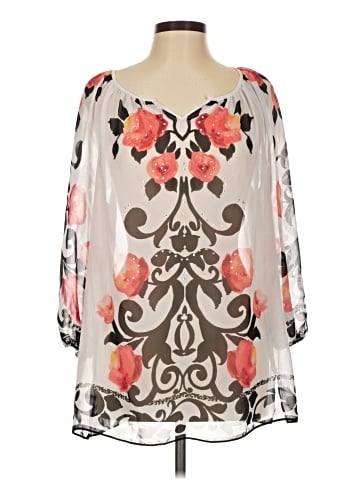 JM Collection 3/4 Sleeve Blouse (view 1)