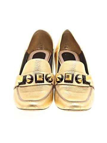 Fendi Leather Studded loafer pumps (view 2)